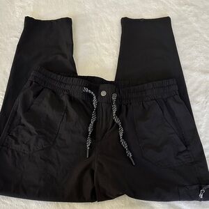 Avalanche Black Jogger Pants with Drawstring